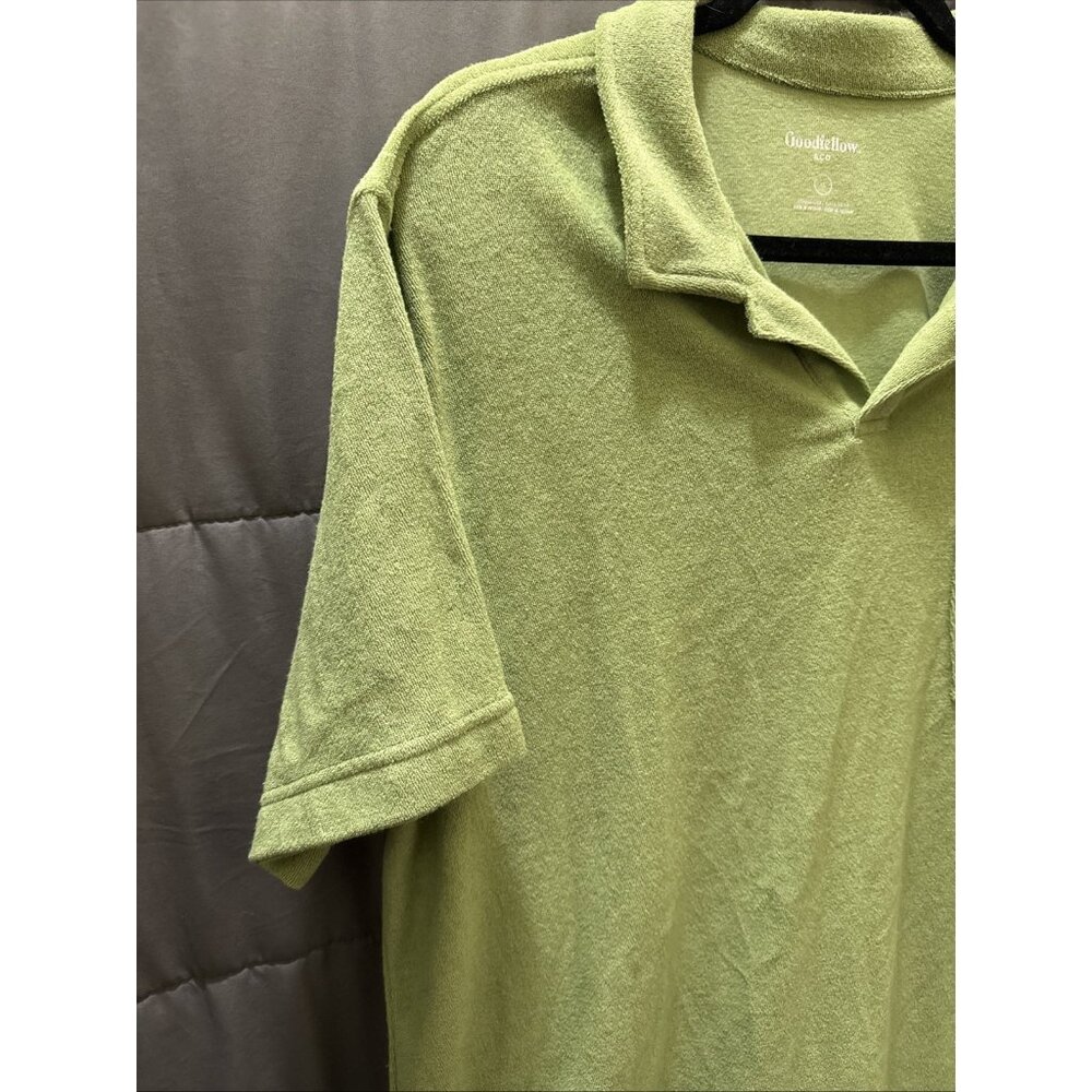 Goodfellow &Co Polo Mens Size XL Short Sleeve Crew Neck T Shirts Green Terryclot - Picture 5 of 10